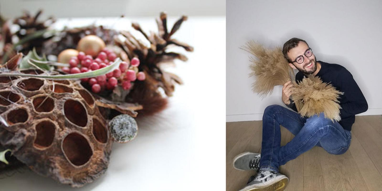 Fleurs séchées | Arrangement floraux pour Noël par Max Hurtaud